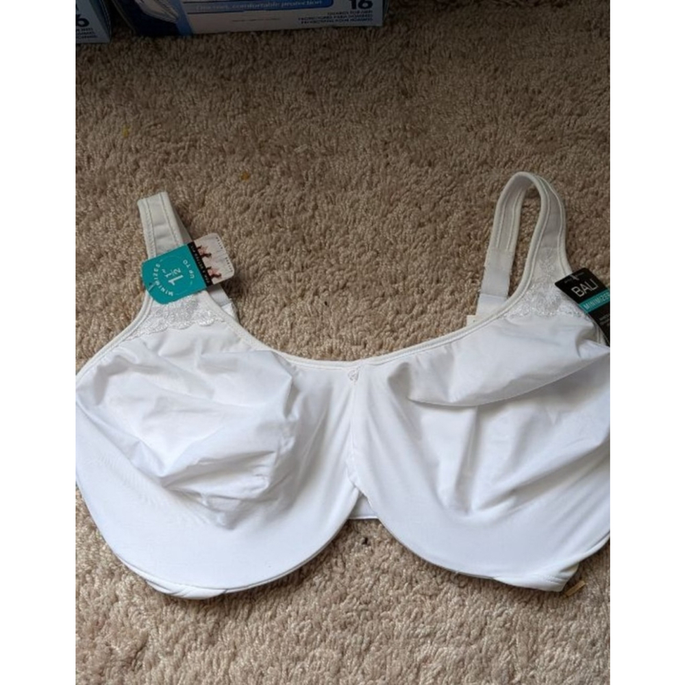 Bali 40DDD Minimizer Bra DF3385 White Underwire Full Coverage NWT